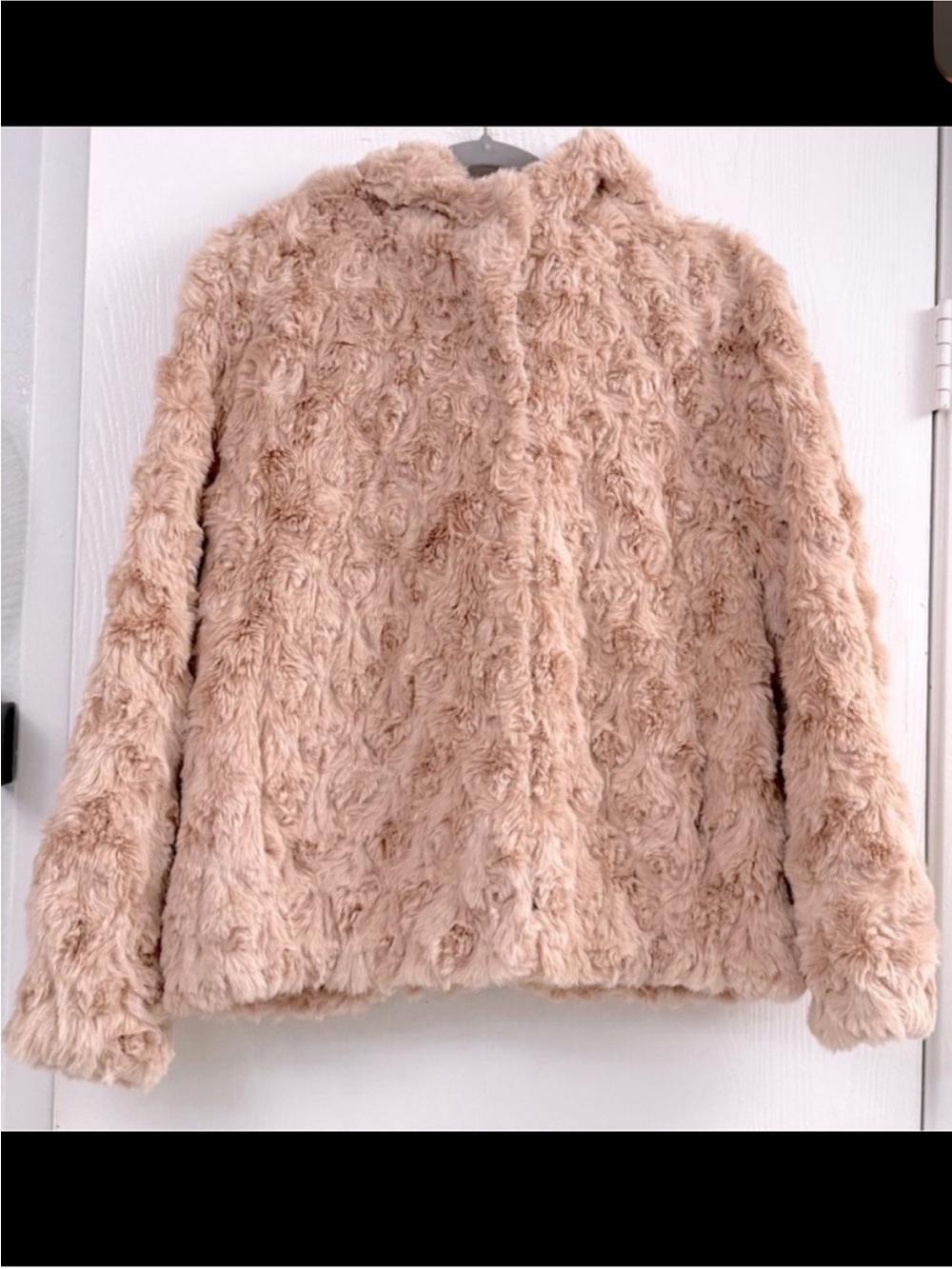 BCBGeneration Plush Faux Fur Jacket - Blush Size Medium